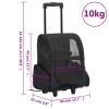 Foldable Multipurpose Pet Trolley Black