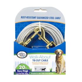 Four Paws Walk (Option1: Out Cable Heavy Weight for Dogs up to 100 lbs  20' Long)