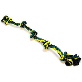 Flossy Chews Colored 5 Knot Tug Rope (Option1: Large (3' Long))