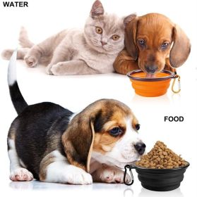 2PCS Folding Bowl Outdoor Portable Dog Bowl Drinking Bowl Dog Bowl Cat Bowl Pet accompanying Cup Dog Bowl (colour: (2pcs)Large buckle 1000ml, size: blue)