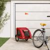 Pet Bike Trailer Red Oxford Fabric and Iron