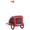 Pet Bike Trailer Red Oxford Fabric and Iron