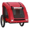 Pet Bike Trailer Red Oxford Fabric and Iron