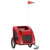 Pet Bike Trailer Red Oxford Fabric and Iron